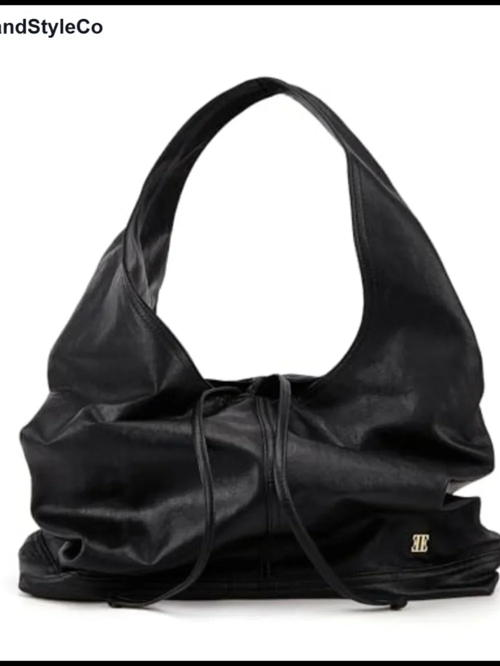 Large Vegan Leather Hobo Bag Slouchy Shoulder Handbag
